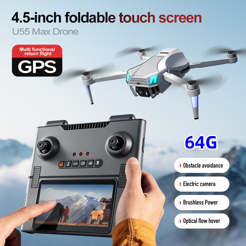 NCZOBOE U55 โดรน GPS พร้อมรีโม - Drone Gimbal 2 Axis บทวิจารณ์และราคา