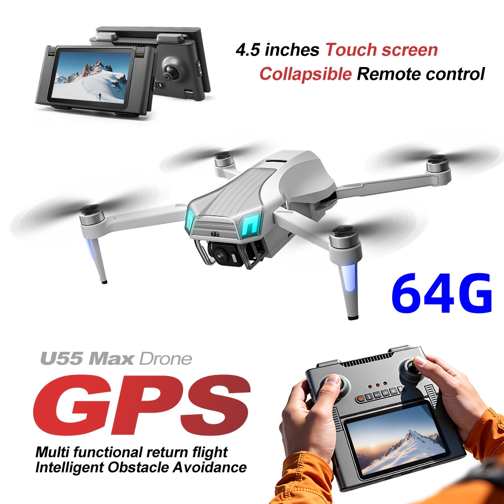 NCZOBOE U55 โดรน GPS พร้อมรีโม - Drone Gimbal 2 Axis บทวิจารณ์และราคา